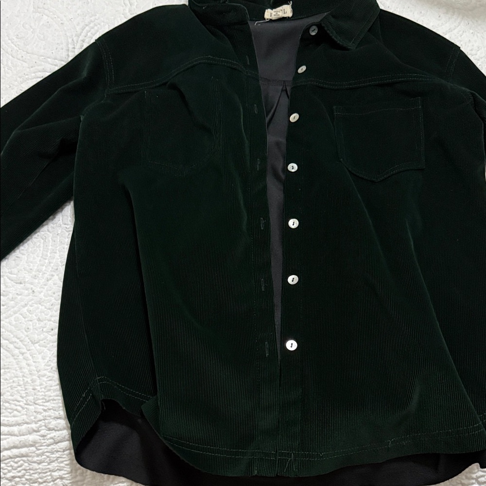 POL Dark Green Corduroy Sweater